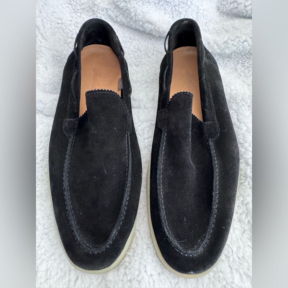 Elegant Black Suede Loafers for Men